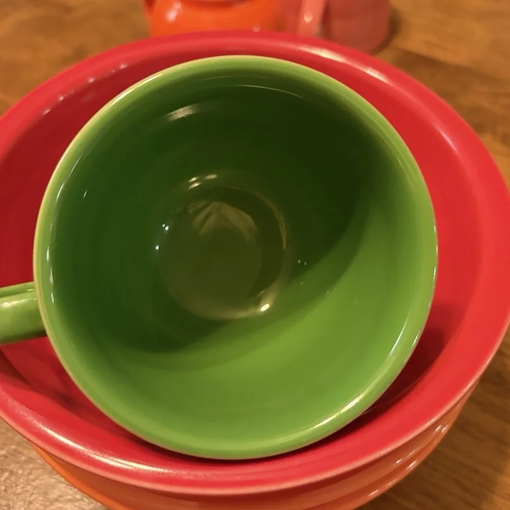Vintage FIESTA‎  Homer Laughlin Fiestaware 3 Cups And 3 Bowls